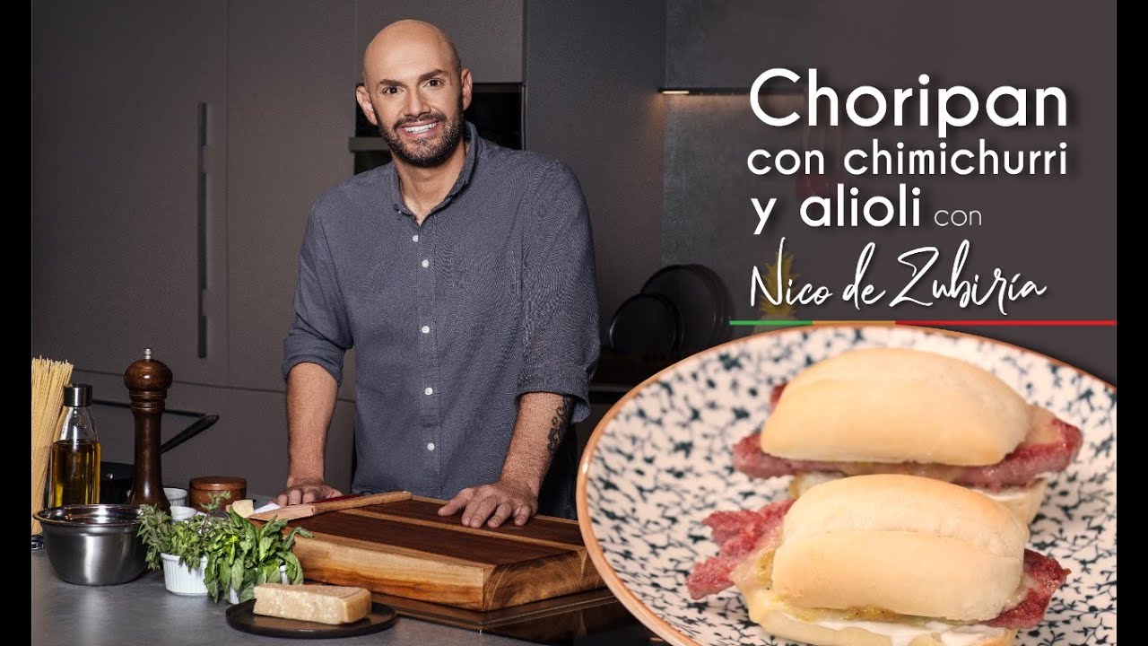 Choripan con chimichurri y alioli