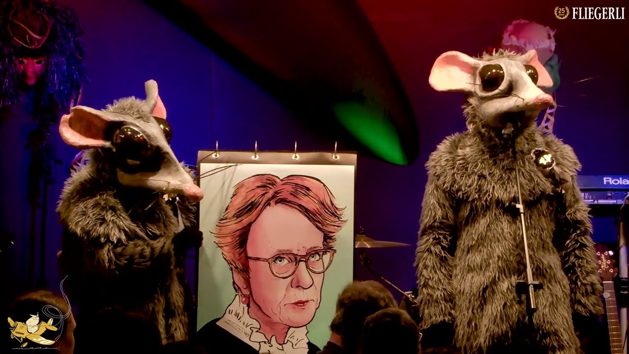 Schnitzelbangg Wanderratte liefert am Fliegerli pfiffige Pointen am laufenden Band