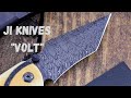 JI Knives "Volt" Westinghouse/Onyx Zirconium Damascus Knife