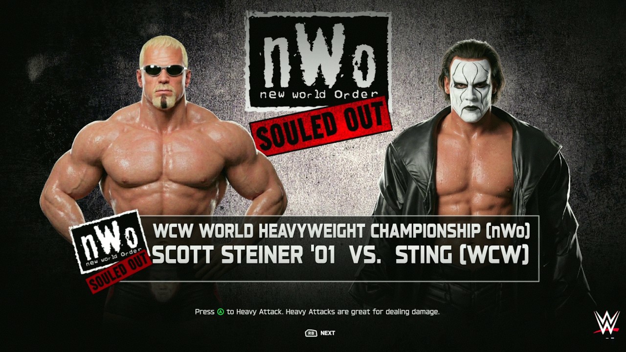 WWE 2K25 Scott Steiner vs Sting - Extreme Rules WCW Title