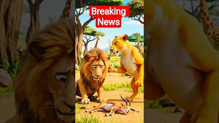 "😱 Jungle Drama! Mr. Leo Lion Ne Extra Gazelle Khaya! 🦁❤️ #Shorts"#JBNNews #viral