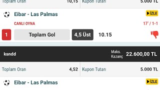 Ei̇bar 3.5 Zaragoza 2.5Süpri̇zi̇ 0-1Andora 3.5 Süp 2-3 Hepsı 9Köşe Fi̇nlandi̇a Belarus Gürci̇stan 2.5