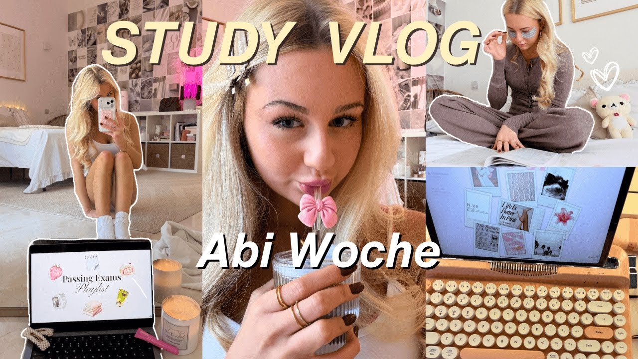 Meine letzte Woche vor den Abitur Prüfungen 📚Study Vlog| MaVie Noelle