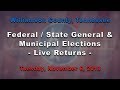 Live Returns - Federal / State General &amp; Municipal Elections - Nov. 6, 2018