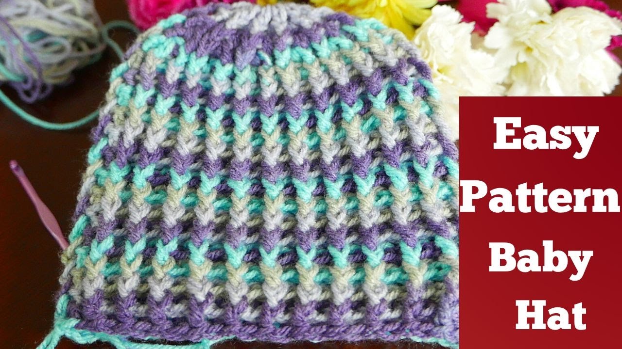Very Easy Pattern to Make a Baby Hat / Easy Crochet Beanie Baby Hat / Kids Crochet Hats YouTube