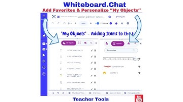 Whiteboard.Chat Version 2.0 Short Tutorial – Adding Items to “Favorites" and “My Objects”