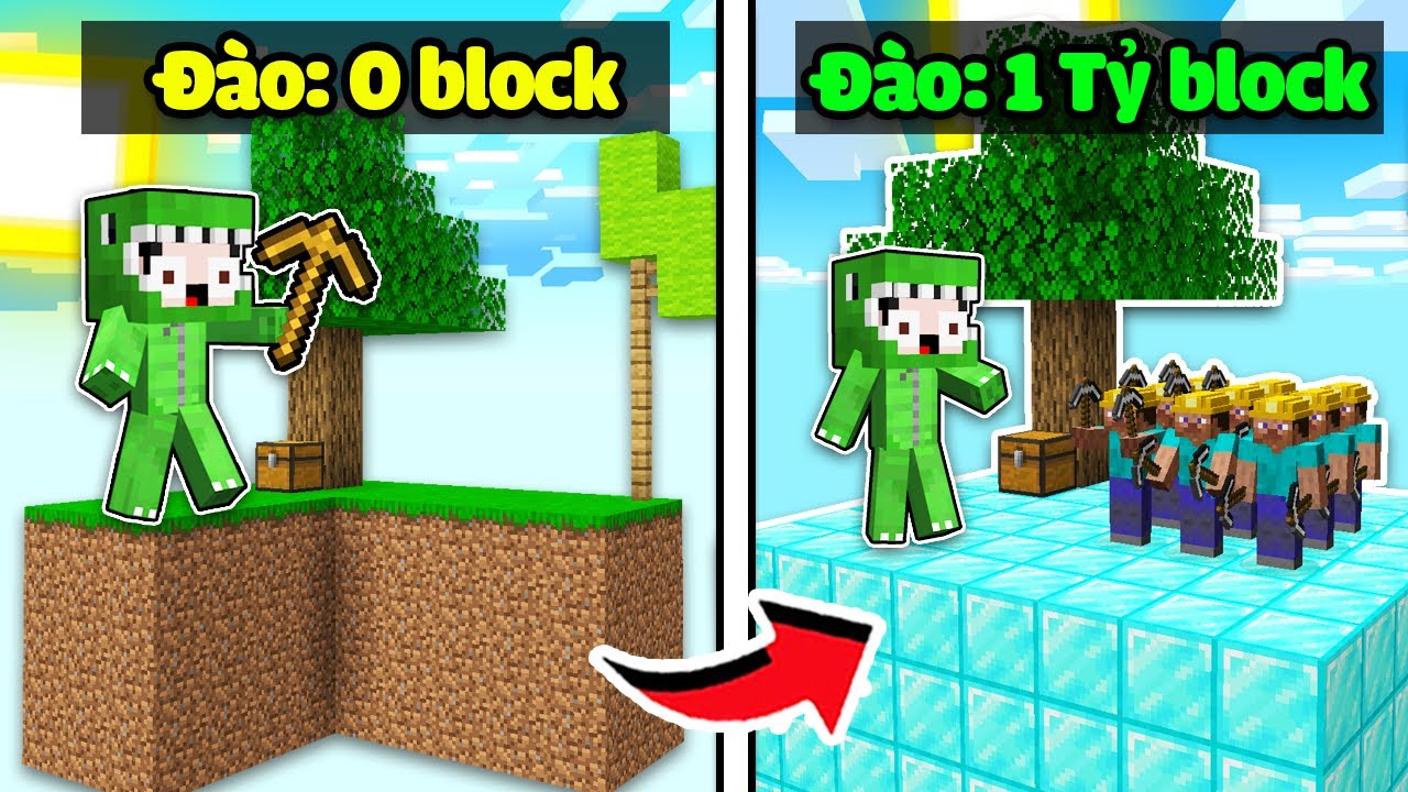KHANGG BEDWARS CHẾ ĐỘ SKYBLOCK ĐÀO 1 TỶ BLOCK ?? *SỞ HỮU LƯỠI HÁI BĂNG TỬ THẦN TROLL NOOB TEAM