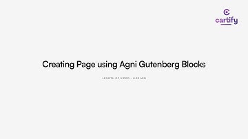 Tutorial 3: Create Page Using Agni Gutenberg Blocks with Cartify WooCommerce WordPress Theme