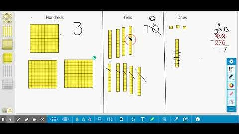 Regrouping across a zero in a three digit number