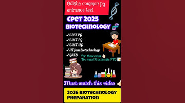 Biotechnology| Biotechnology pyq| cpet biotechnology 2025lcuet practice| iit jam biotechnology#short