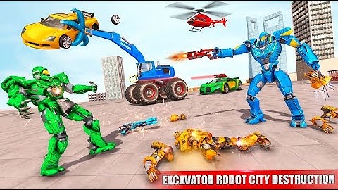 Excavator Robot Car Game - Robot Game - Android Gameplay | Walkthrough a Game