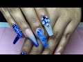 Royal blue acrylic nails | Watch me work 💙