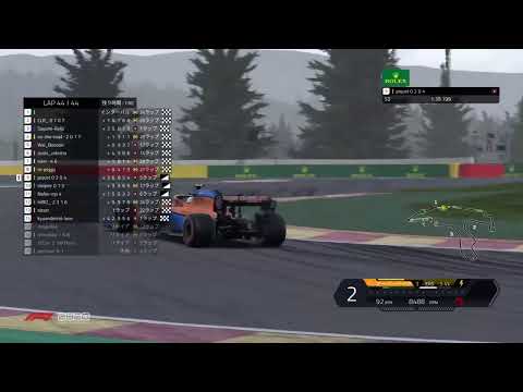 【F1 2020 LDCup Season11】第14戦ベルギーGP