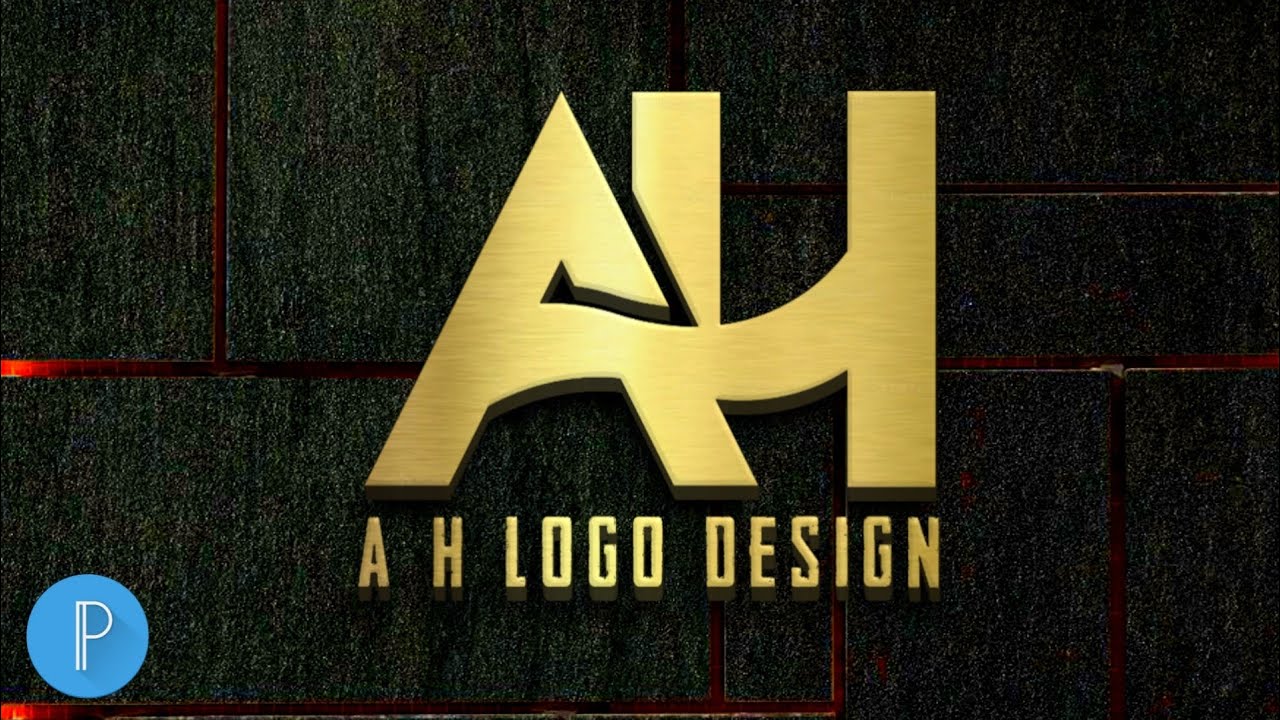 Professional A H  Logo Design | How To Make Logo Design In Pixellab