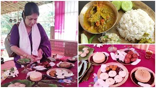পিঠা - পনা প্ৰতিযোগিতা / Sunday Special lunch কচু কণ বিলাহীৰে মাছ  , মূৰি ঘণ্ট