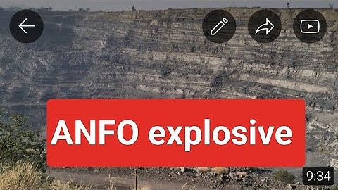 ANFO Explosives used in open cast mines .