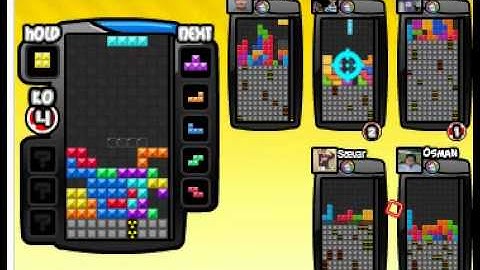 Tetris battle 6P "207 lines" " withouht tspin combo king