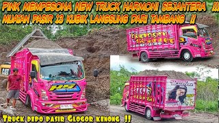 Pink Mempesona New Truck  Harmoni Sejahtera  !! Muatan Pasir 13 Kubik Langsung Dari Tambang  !!