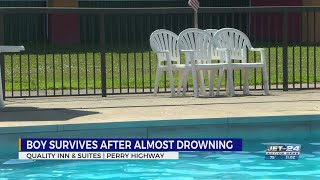 First responders rescue boy from pool
