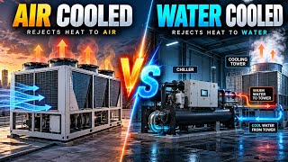 Water-Cooled vs Air-Cooled Chillers (Side by Side in 3D)