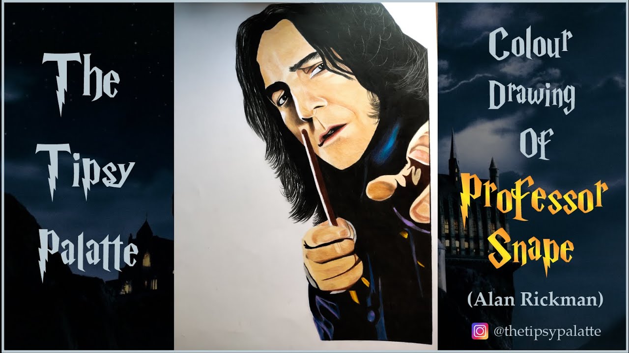 How to Draw Skin with Pencil Colour | Sketch of Professor Severus Snape From Harry Potter | Alan