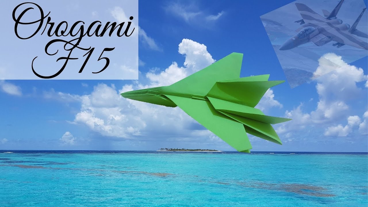 How to make an F15 Paper Airplane Origami F15 Jet Fighter Plane by ...