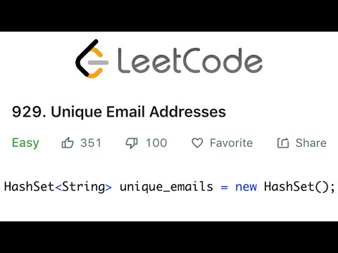 LeetCode Unique Email Addresses Solution Explained - Java