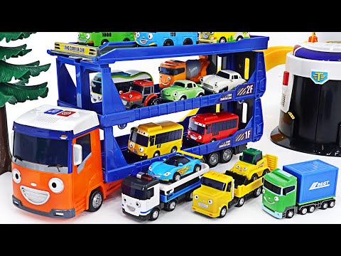 Tayo The Little Bus Double <strong>Set</strong> Heavy Equipment, Police Car, and Long Carrier Car <strong>are</strong> dispatched~!