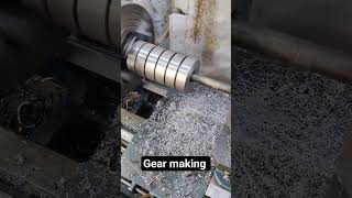 Perfect Gear Machining on Lathe Machine #Shorts #cnc #viral #satisfying