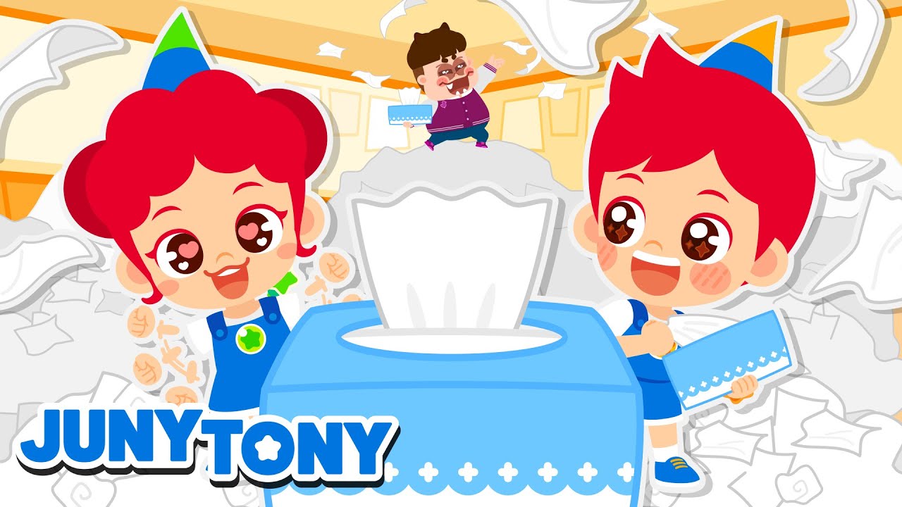 A Magic Tissue Box ✨🤩 Tissue Box Fun | + More Fun Songs for Kids | JunyTony