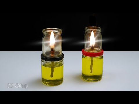 كيفية صنع شمعة مصباح زيت الزيتون طاقة مجانية