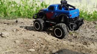 Enjoying With Toy Car Racing Jeep With Remote Control.
