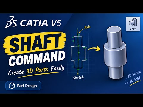 CATIA V5 Shaft Command | Create 3D Parts Easily