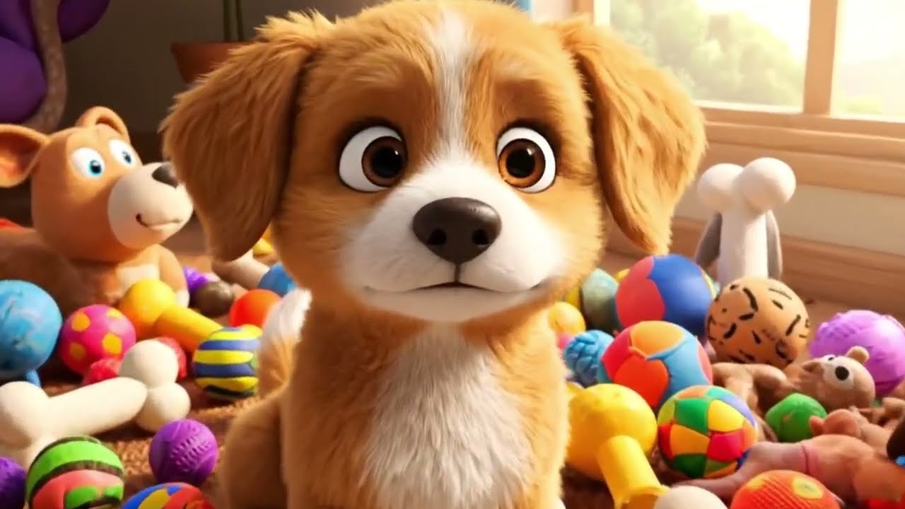 Puppy helping with housework  