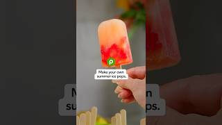 Make DIY ice pops using strawberries and Publix Deli lemonade.