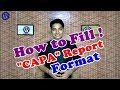 HOW TO FILL CAPA FORMAT ACTION PLAN FORMATS ASK MECHNOLOGY