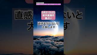 【2026年5月31日(日)の運勢】直感を信じないと大損します！#今日の運勢 #星占い #タロット