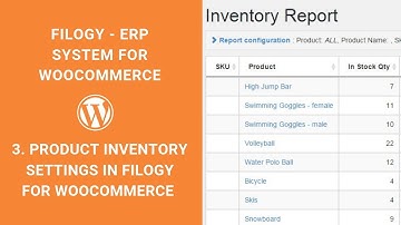 3. Initial product inventory settings in Filogy ERP for WooCommerce