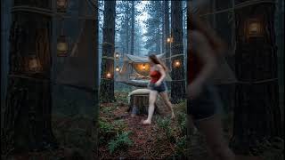 Magical Solo Camping in the Misty Woods | Suspended Tent Experience
