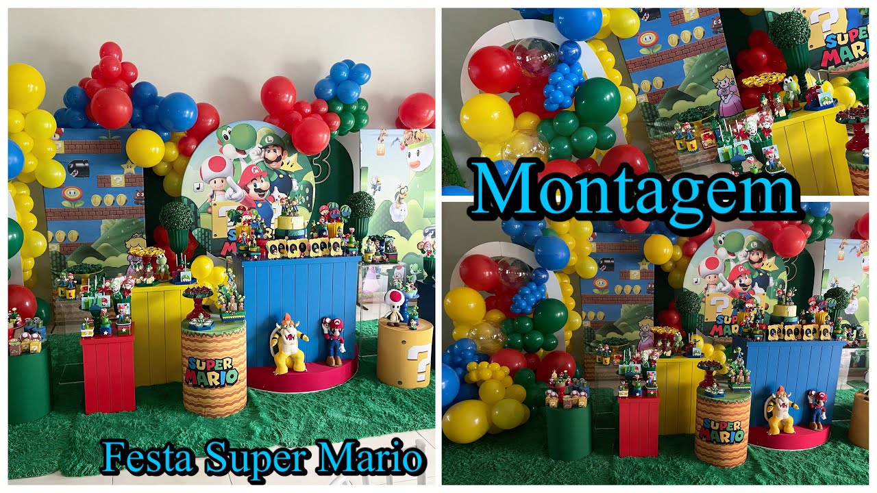 ALUGUEL Decoração Super Mário Bros - Pegue e Monte