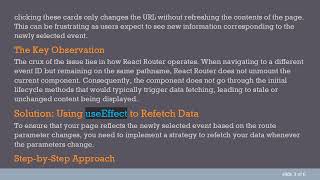 Solving the history.push Issue in React Router: How to Refresh Pages with New Route Params