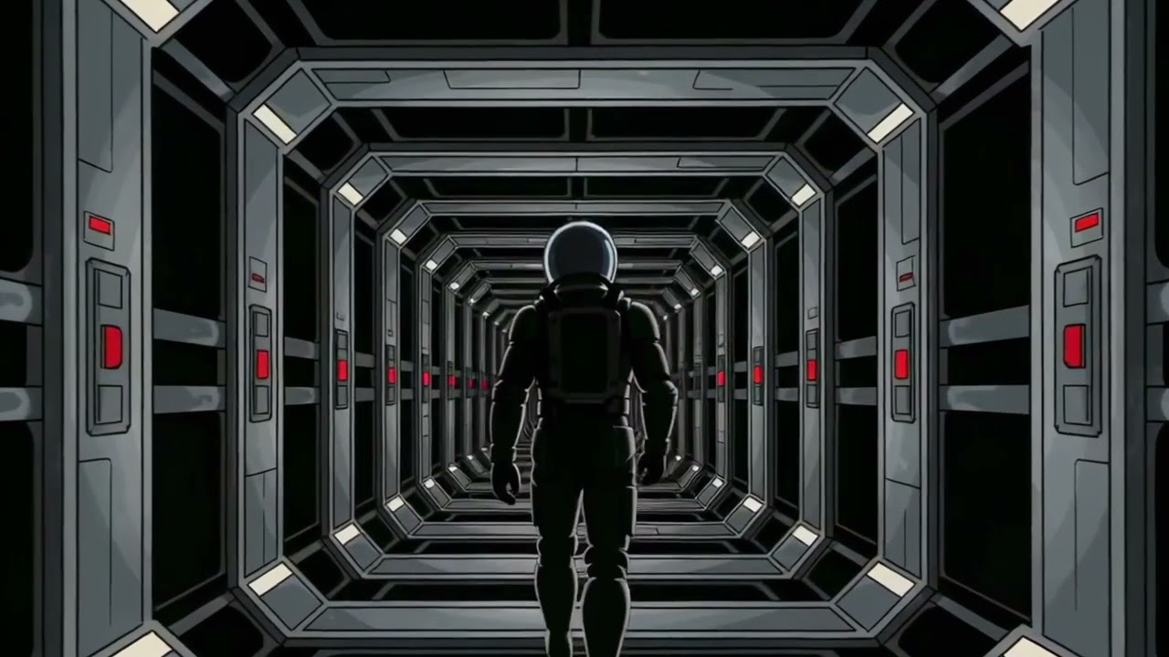 Dark Corridor Without End — 1 Hour Loop | Dark Space Horror Music