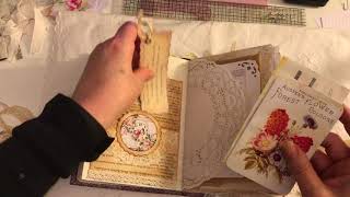 Fabric & lace soft covered vintage lady journal