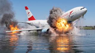🔴 Boeing 777-300 ENGINE SEPARATION | Emergency Landing at Santorini (Cliff Runway) | X‑Plane 11