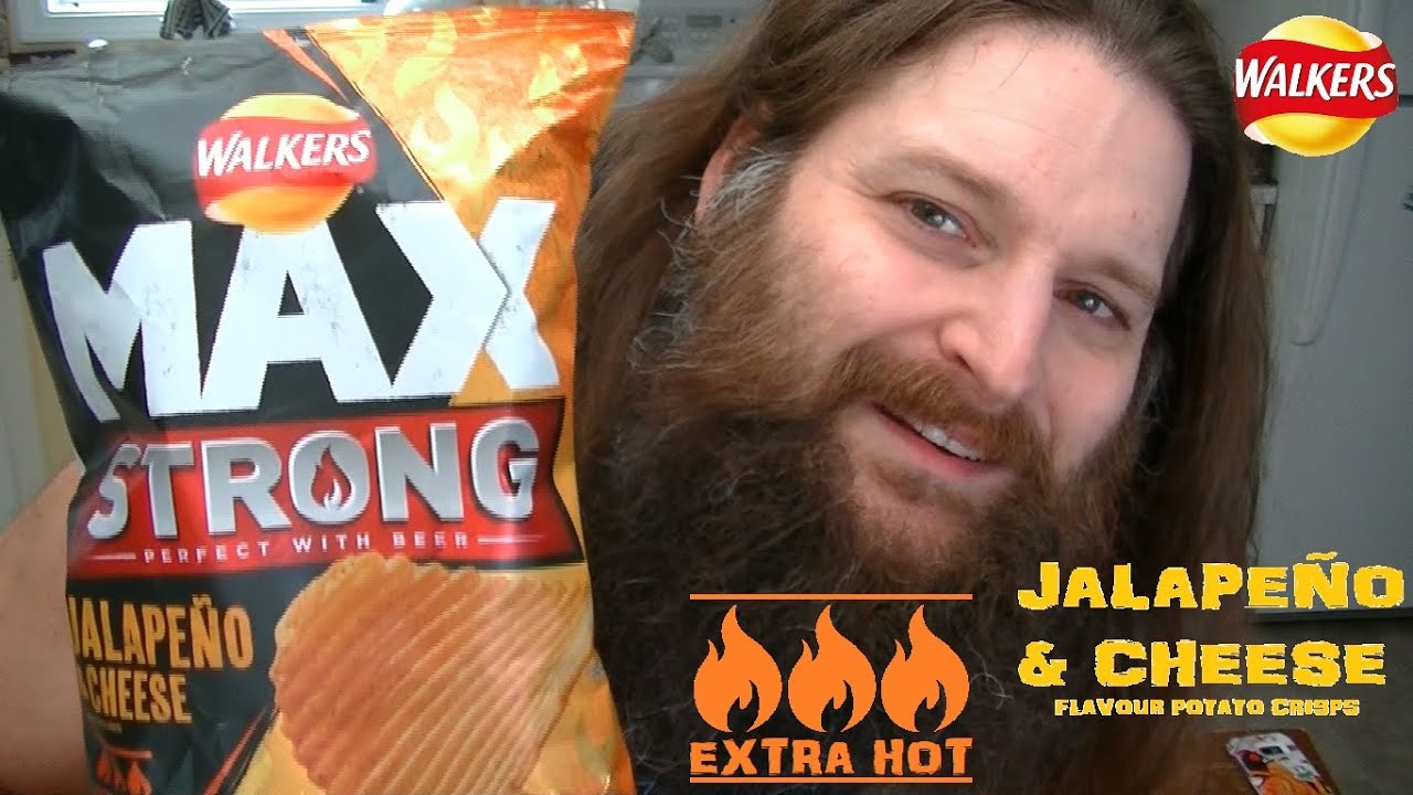 A DELICIOUS rare snack! Walkers Max Strong Jalapeño & Cheese Crisps from our pal Debbie in Cornwall!