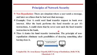 UNIT 5 Lecture 6 Cryptography Principals