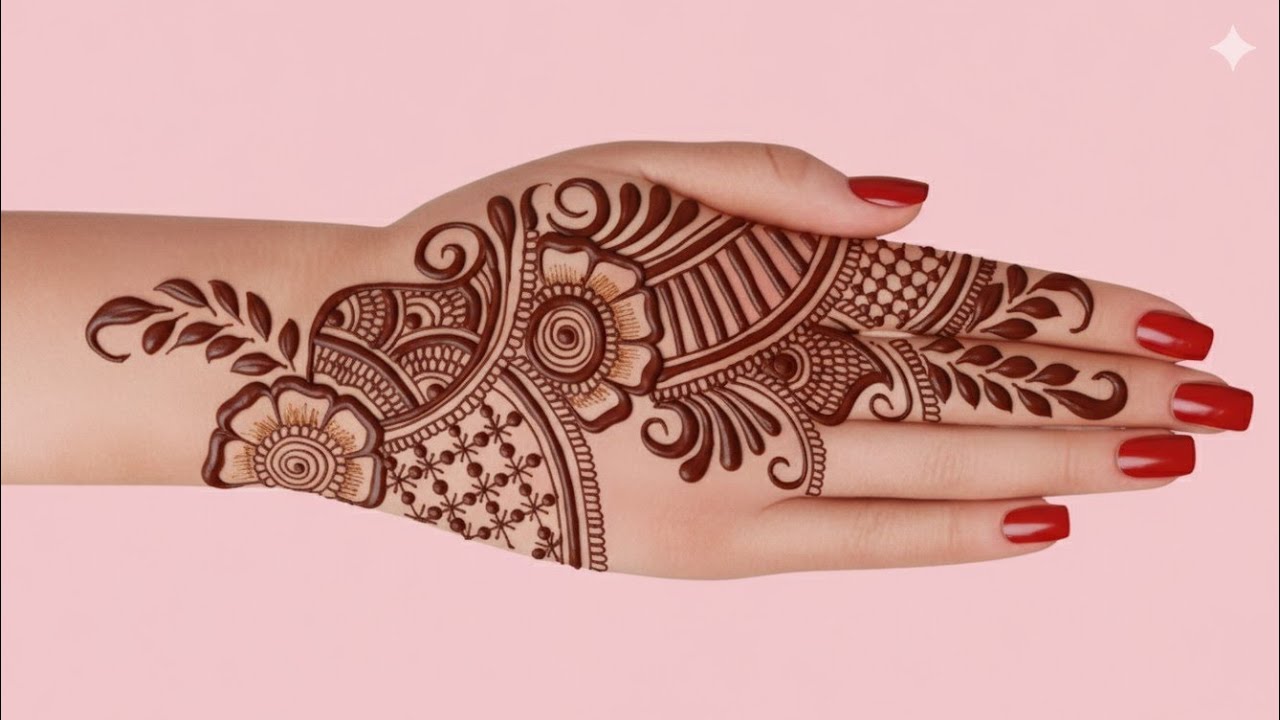 Very unique arebic mehndi design।। mehndi design simple।। mehndi ka design।।Back hand mehndi design 