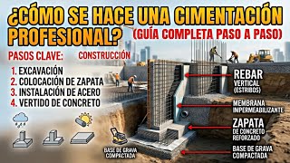 Así se Construye una Cimentación Profesional (Explicación Completa)  #cimentación #construcción 