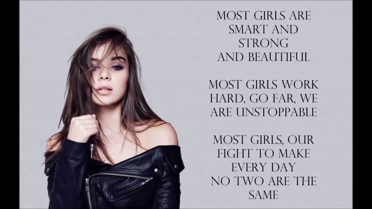 Little girls текст. Hailee Steinfeld most girls. Beauty girl текст. Make every актрисы. Girl текст.