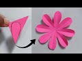 Very easy paper flower craft  paper flower making idea  paper flower cutting  diy flower craft